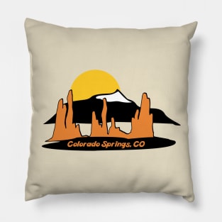 Garden of the Gods - Pikes Peak - Colorado Springs, Colorado Pillow