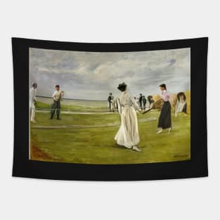 tennis game by the sea 1901 - Max Liebermann Tapestry