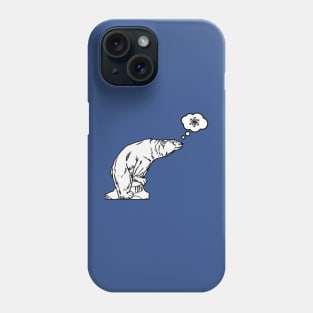 Polar bear misses the snow Phone Case