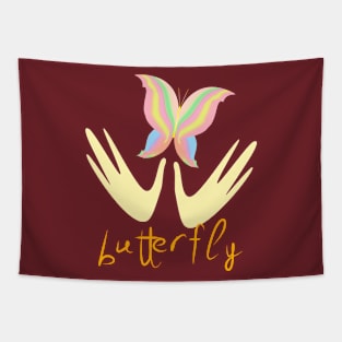 Letting out a butterfly Tapestry