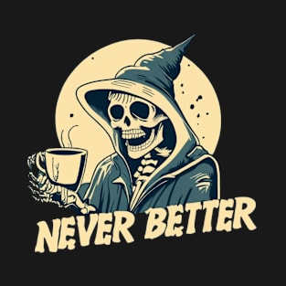 Skeleton Coffee Halloween T-Shirt