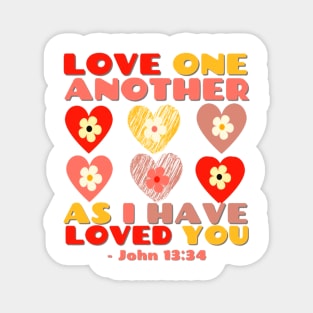 Love One Another Valentines Bible Verse Spiritual Gifts Magnet