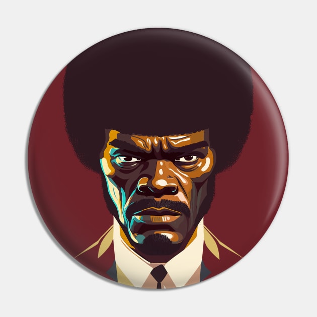 Samuel L Jackson Pulp Fiction Fan Art Pin by DankFutura