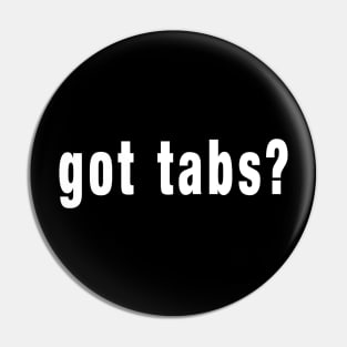 got tabs? Pin