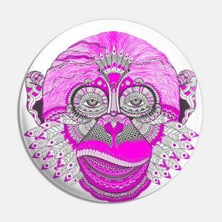 Monkey Mandala Artwork. Pin