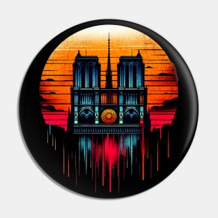 Notre Dame Paris Circle Design Pin