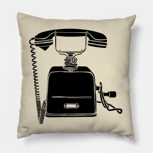 Old Vintage Telephone Pillow