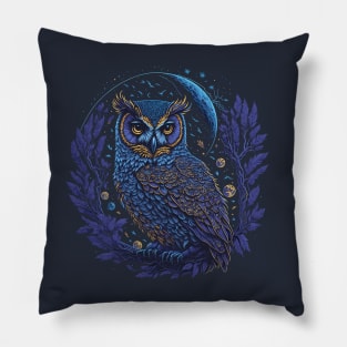 Night Owl With The Moon Pillow