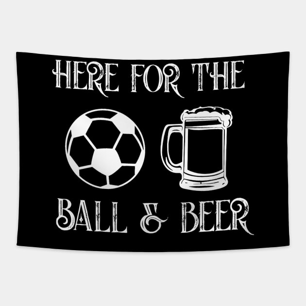 Balls & beer funny soccer alley sport drinking Tapestry by MarrinerAlex