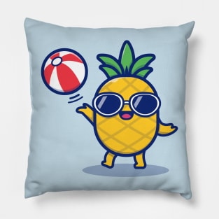 Cute Pineapple Playing Summer Ball Pillow