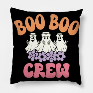 Boo Boo Crew Nurse Shirts Halloween Nurse Shirts for Women Pillow