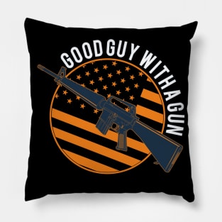 Good guy with a gun american flag Pillow