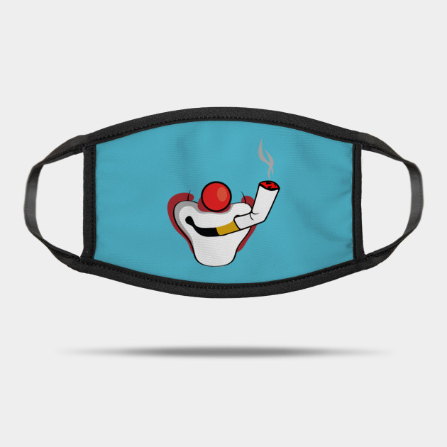Funny Cartoon Clown Face Smoker Clown Mask Mask Teepublic
