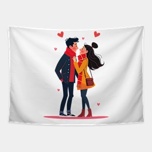 Valentine Romantic couple love birds Tapestry