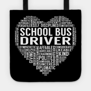 School Bus Driver Heart Tote