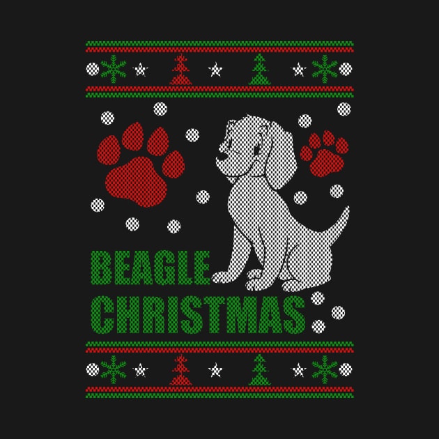 Beagle Christmas Tshirt by Him