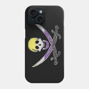 Nonbinary Pirate Pride (darkMode) Phone Case