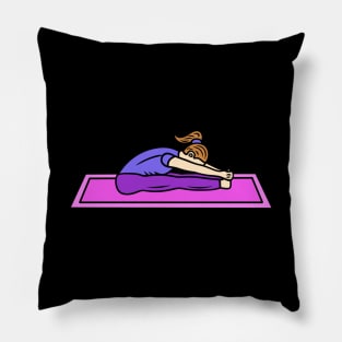 Yoga Seated Forward Fold pose Pillow
