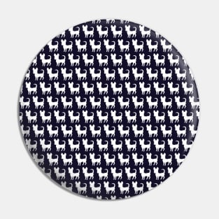 Chihuahua silhouette print (mini) navy blue Pin