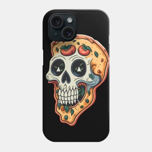 Sliced Pizza Skull Phone Case