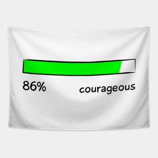 Courageous Percentage Level Funny Gift Women Men Tapestry