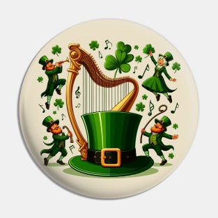 Irish Harp Pin