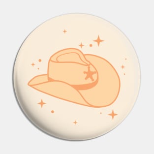 Light Orange Cowboy Hat Cowgirl Aesthetic Pin