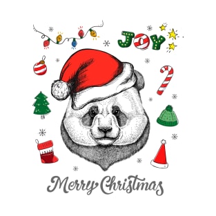 Merry Christmas Panda T-Shirt