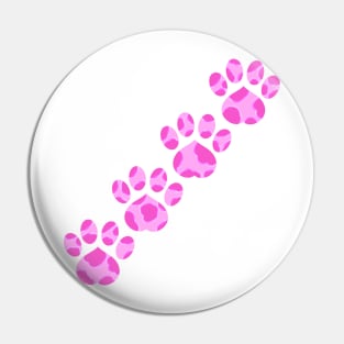 Pink Paw Prints (Version 1) Pin