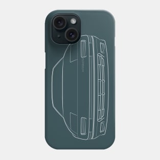 Mazda RX-7 FC - stencil, white Phone Case