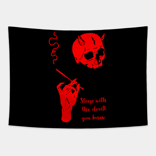 Sleep with the devil Tapestry by bianbagus