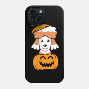 Funny poodle is in a pumpkin Phone Case