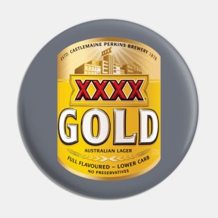 Gold Stubby Logo Beer Pin