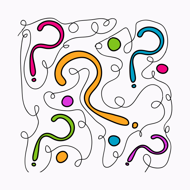 Confused Question Mark Pattern by HeartFavoriteDesigns