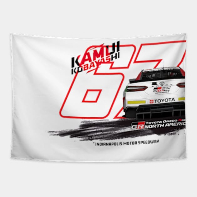 Kamui Kobayashi 23XI Gazoo Racing Tapestry by art.Hamdan