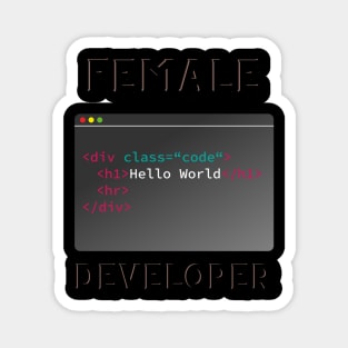 Female developer Magnet