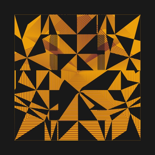 Golden yellow geometric pattern by soycarola