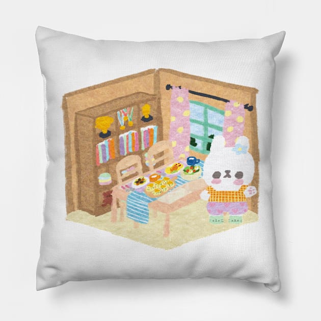 Kira-chan the Relaxing bunny's Modern-style home Pillow by katsukin