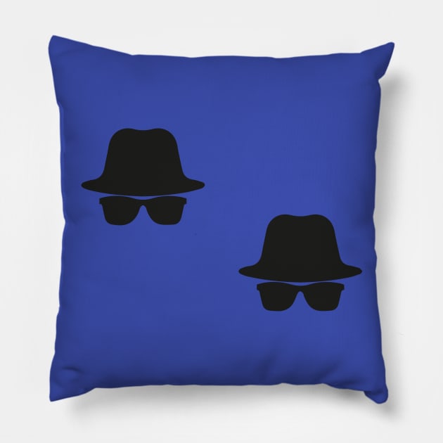 Minimalist Blues Brothers Pillow by PWCreate