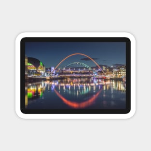 Tyne Bridges Lit Up Magnet