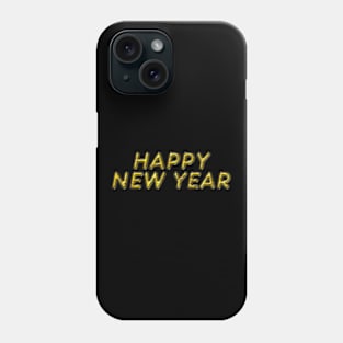 Happy New Year - Yellow Phone Case