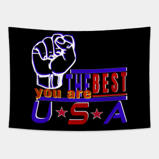 You Are The Best USA Design the Iron hand Tapestry