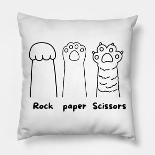 Rock Paper Scissors Cat Paw Pillow