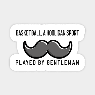 Funny Basketball And Moustache Design Magnet