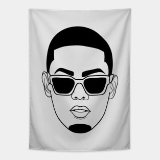 Myke Towers Face Tapestry