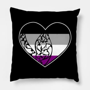 Asexual Flag LGBT+ Heart Pillow