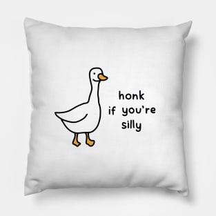 Honk If You're Silly Goose Design Pillow