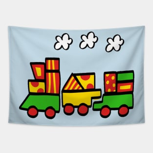 Cartoon Train Tapestry