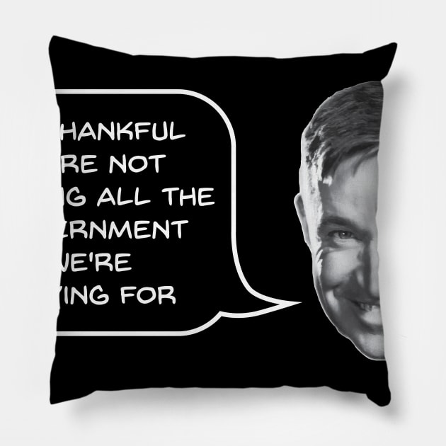 Will Rogers on Government Pillow by jph