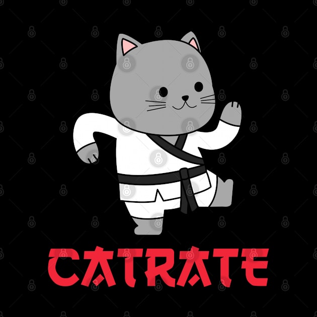 CUTE KARATE CAT JAPANESE by JWOLF